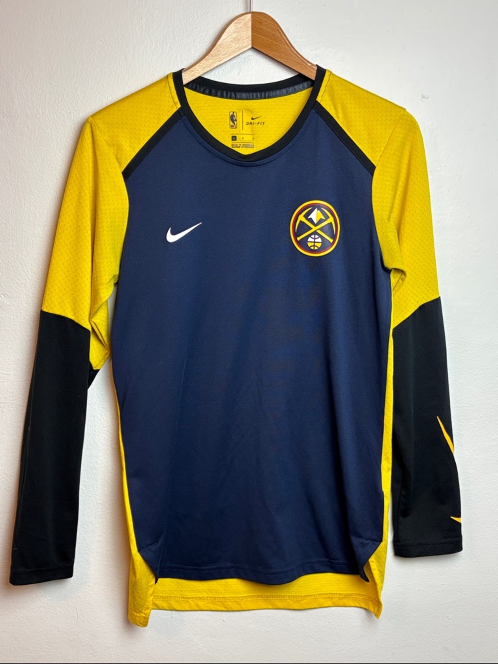 Nike NBA‎ Denver Nuggets Boys Large Dry Top Long-Sleeve T-Shirt Basketball